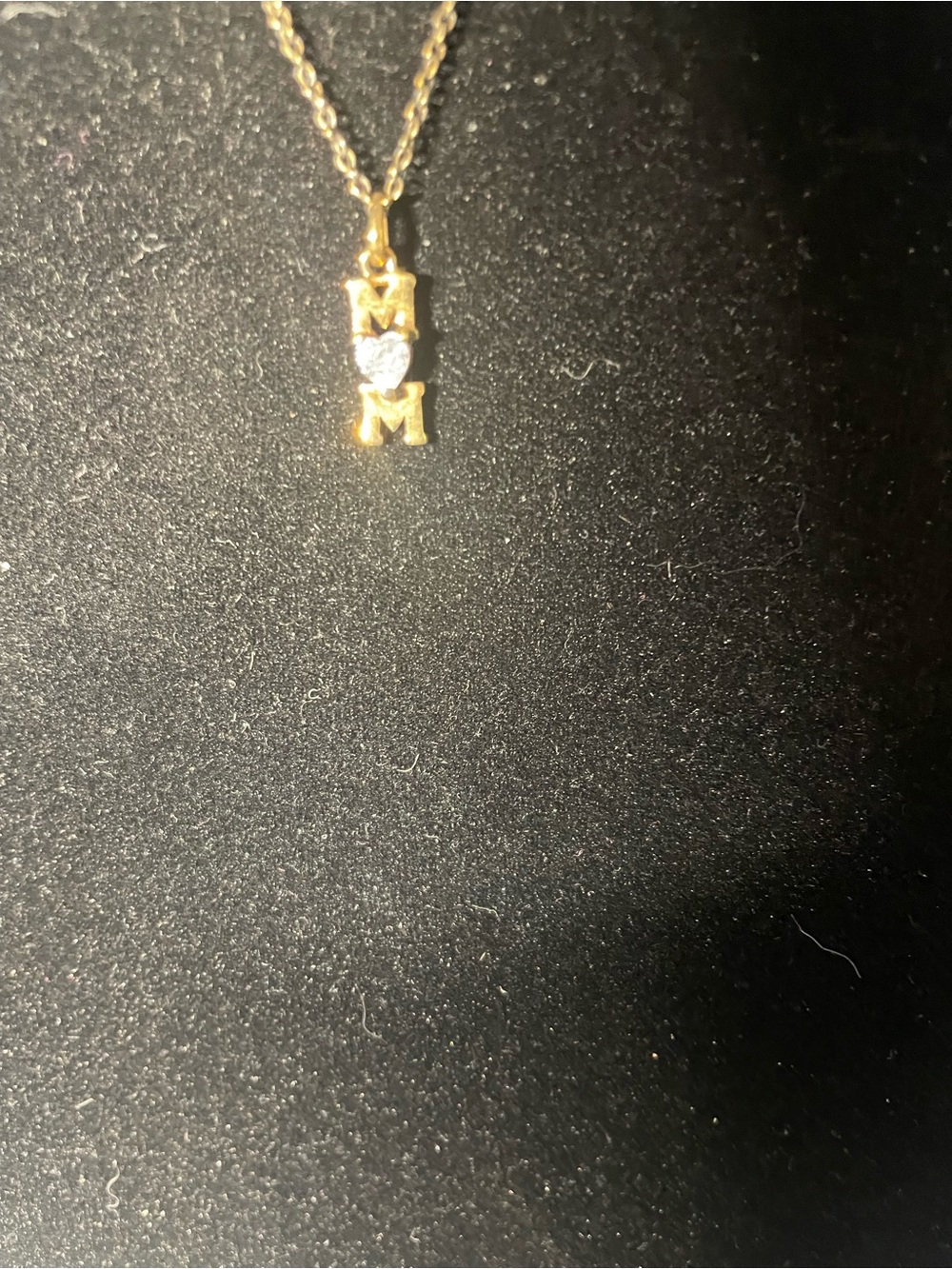 Goldtone  MOM Necklace with Heart Accent - Women's Jewelry